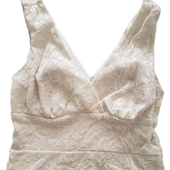 Sweet Storm White Crochet Overlay Mini Dress - Picture 2 of 3